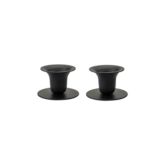 The Bell Candlestick (2,3 cm Kerze) – 2er-Pack – Rustikales Schwarz