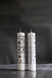 Royal Calendar Candles, 5x25 cm Black - Black Fluted