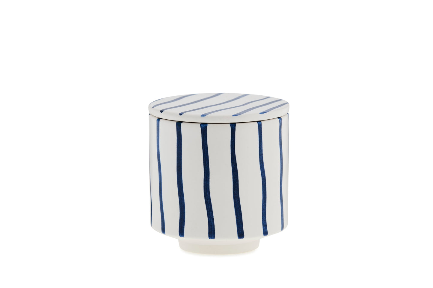 Ads-Hanna-Mug with lid - Blue Stripes