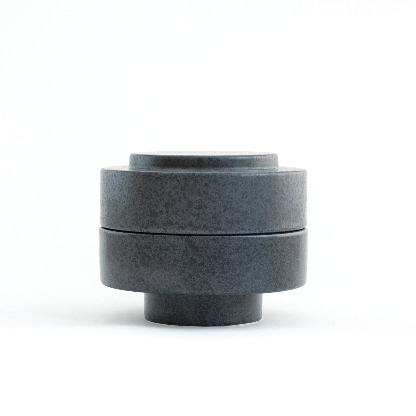 Ads-Karen-Jar with lid - Dark Grey with Dots