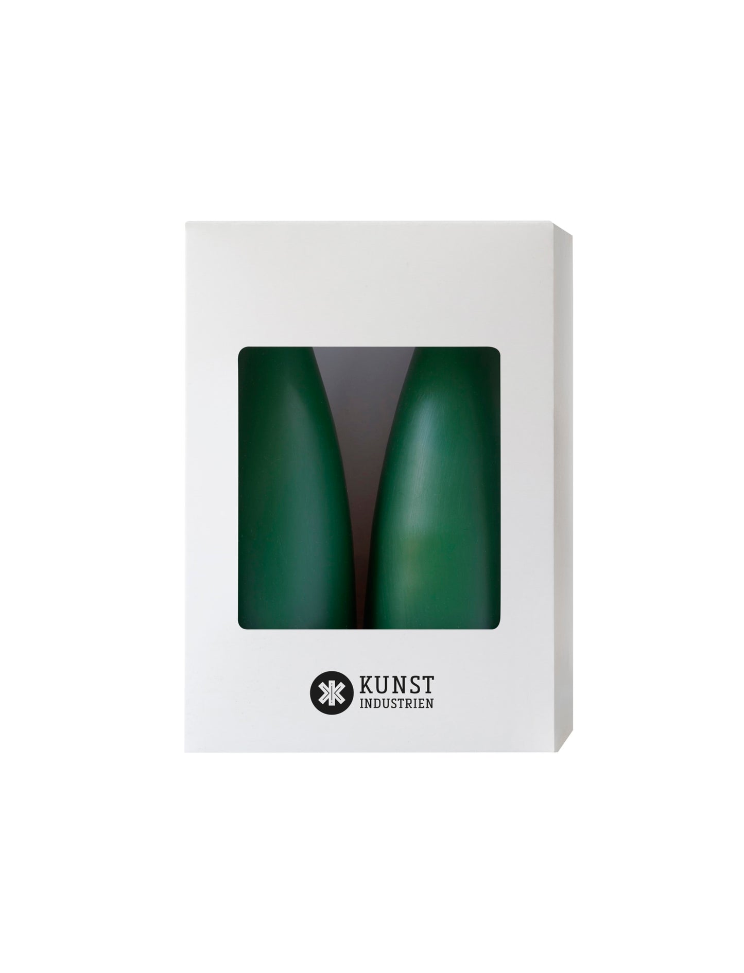 Farbige kegelförmige Kerzen – ø-6,5 cm, Länge 16 cm – 2er-Pack – Flaschengrün #34