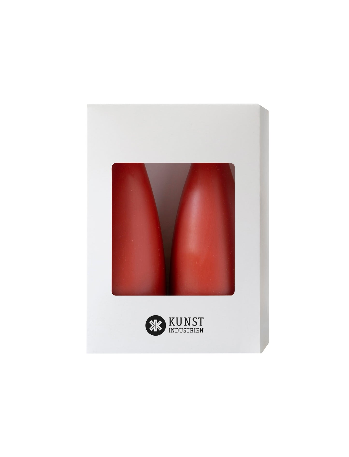 Farbige kegelförmige Kerzen – ø-6,5 cm, Länge 16 cm – 2er-Pack – Rost Nr. 47