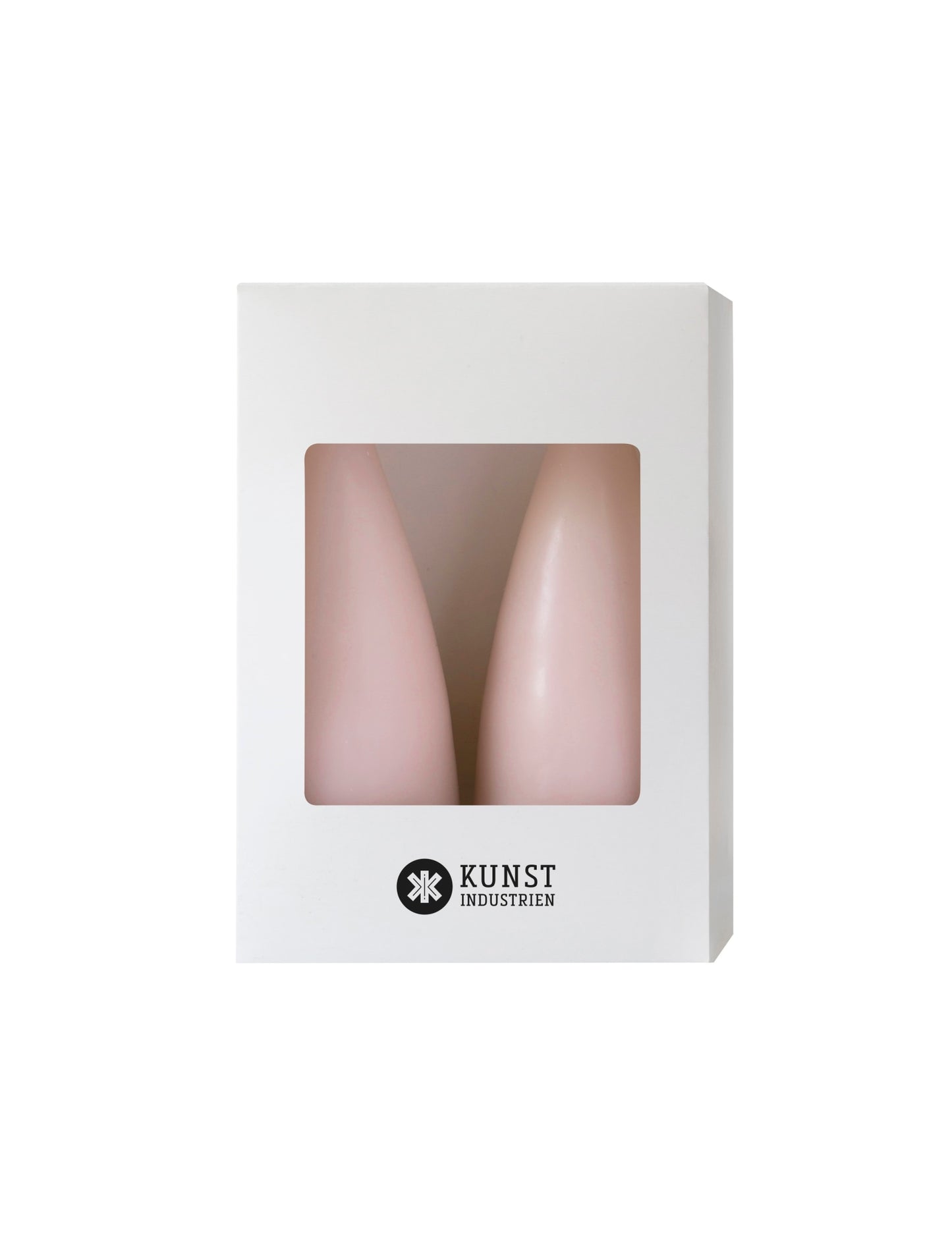 Colored Cone-Shaped Candles - ø-6.5 cm, length 16 cm - 2-pack - Old Rose #83