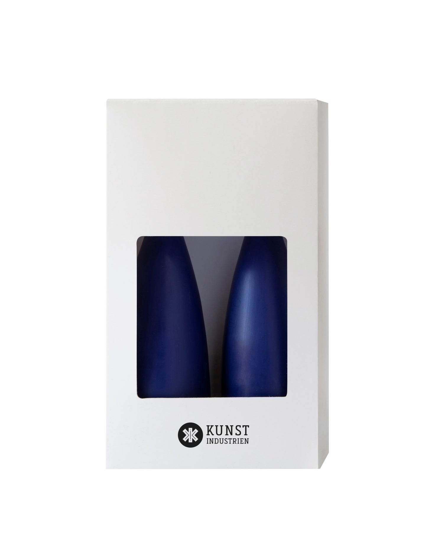 Farbige kegelförmige Kerzen – ø-6,5 cm, Länge 20 cm – 2er-Pack – Antikblau #22