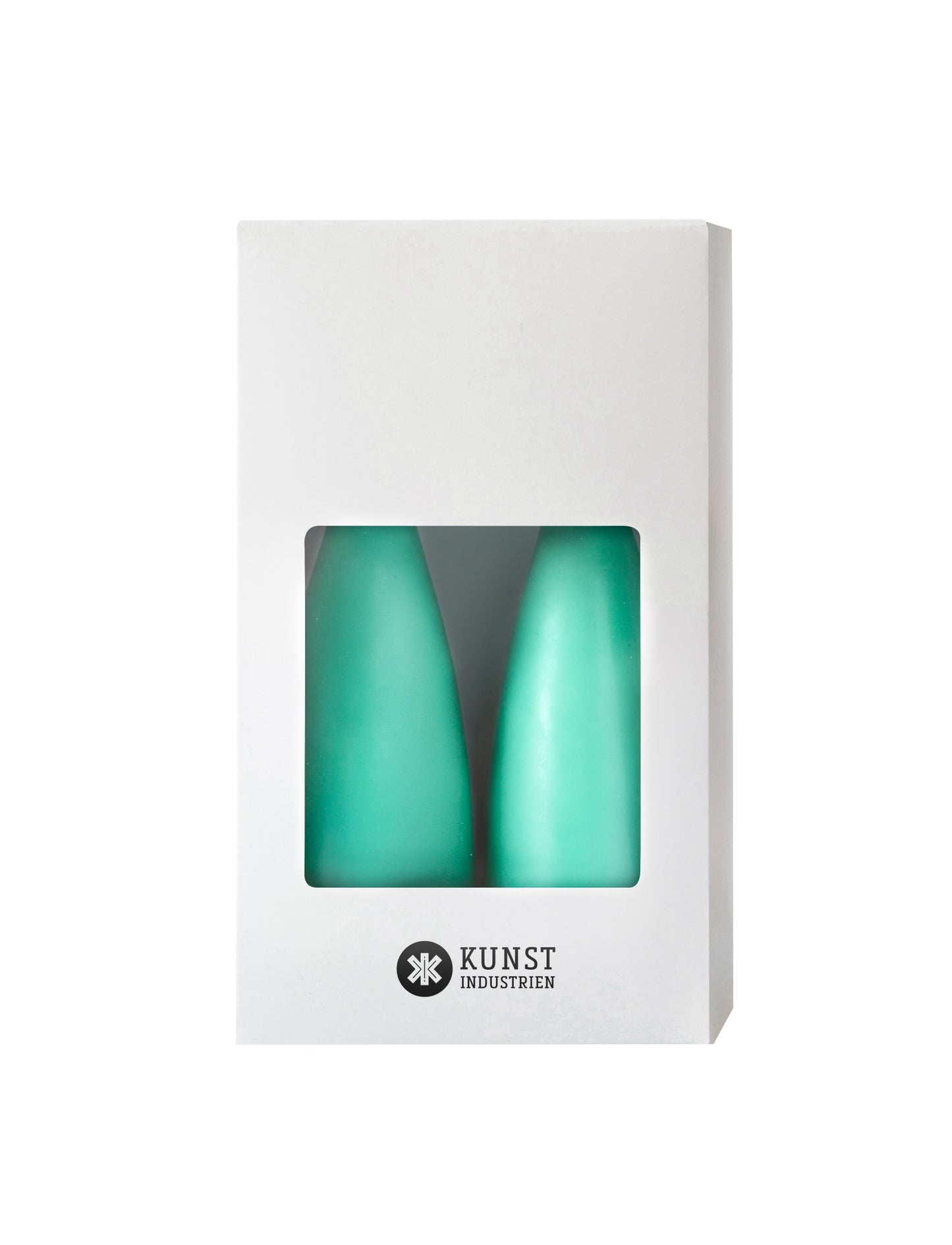 Farbige kegelförmige Kerzen – ø-6,5 cm, Länge 20 cm – 2er-Pack – Mintgrün #30
