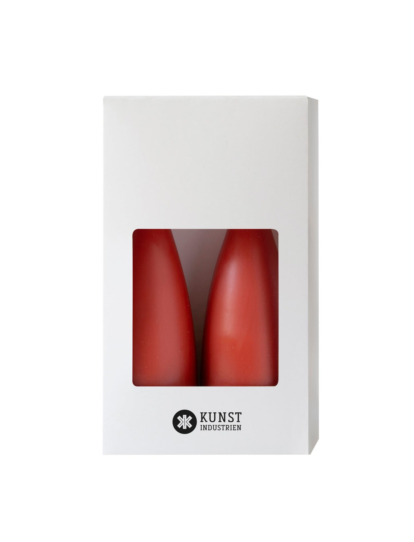 Farbige kegelförmige Kerzen – ø-6,5 cm, Länge 20 cm – 2er-Pack – Rost Nr. 47