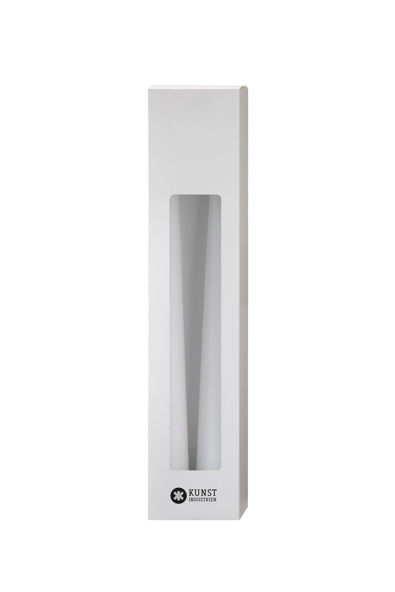 Dekokerze (40 cm) – 2er-Pack – Weiß #01