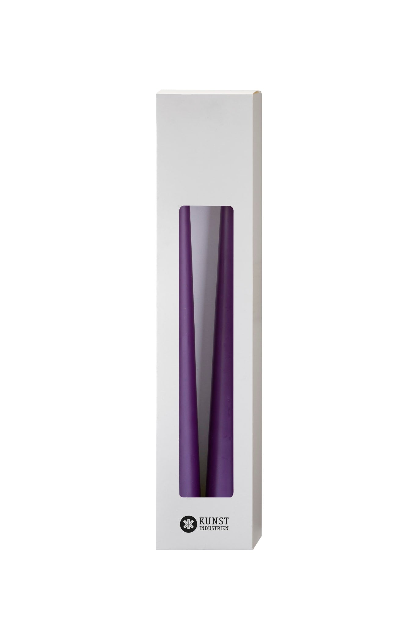 Dekokerze (40 cm) - 2er-Pack - Violett/Weihnachtslila #77