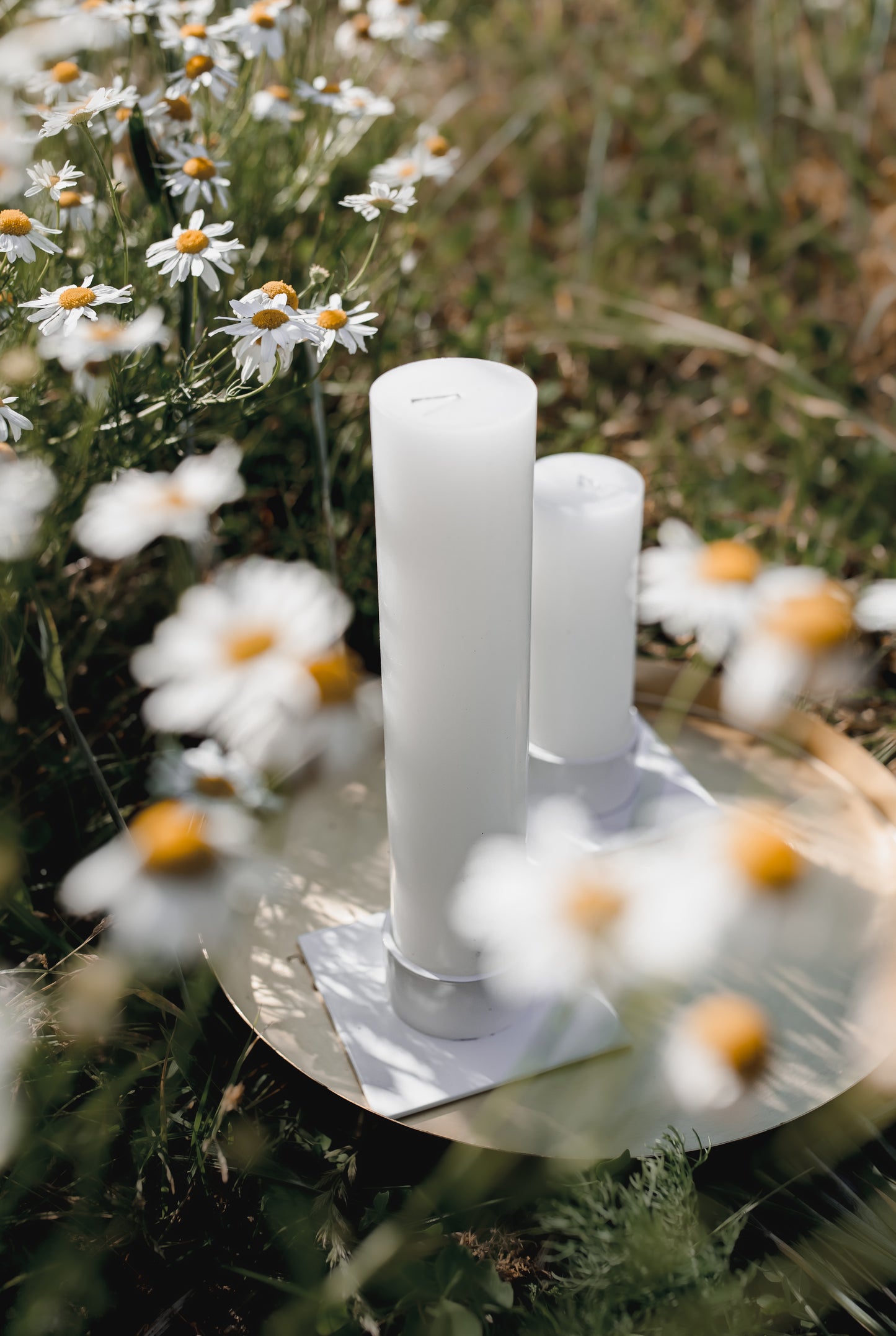 Wax Altar Candles. Ø=5 cm. H=20 cm. EN 15426 - White