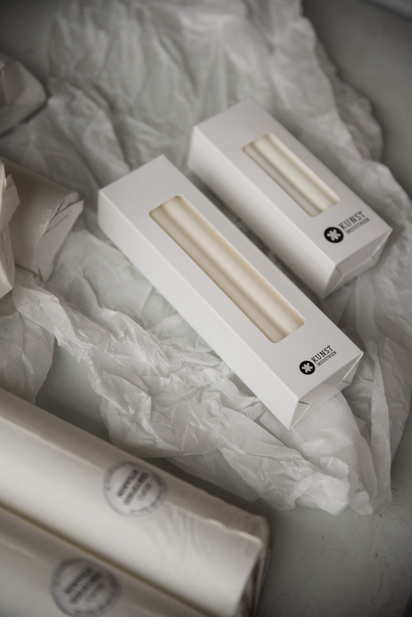 Dänische Stabkerze, 24 cm, Geschenkbox mit 8 Stück – Weiß