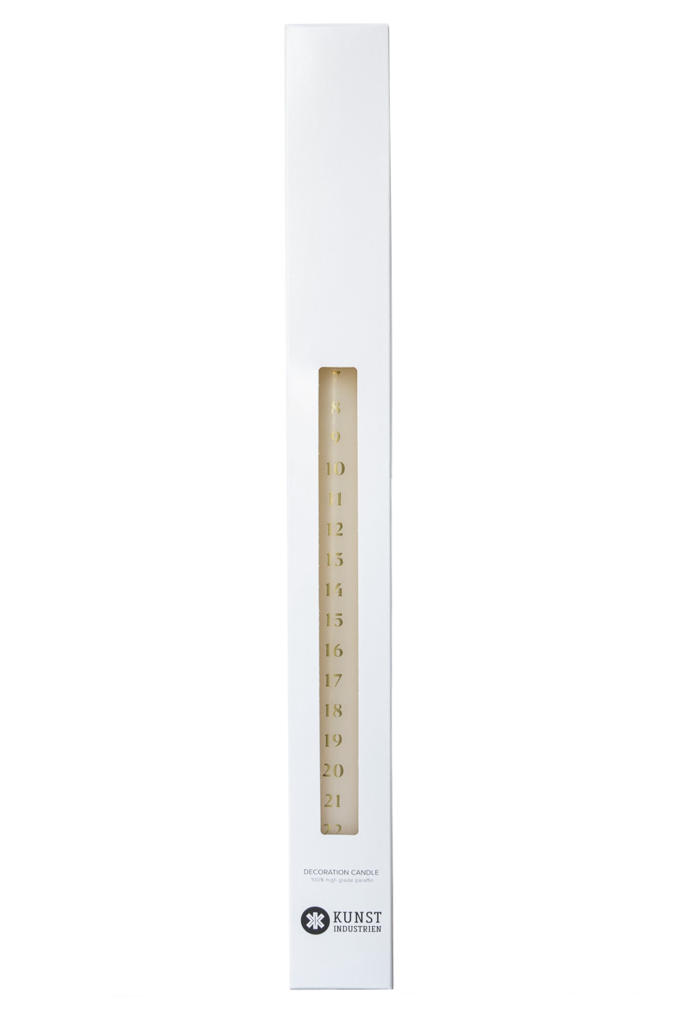 Dekoration Dezemberkerzen - 4 cm x 40 cm - Off-White #03