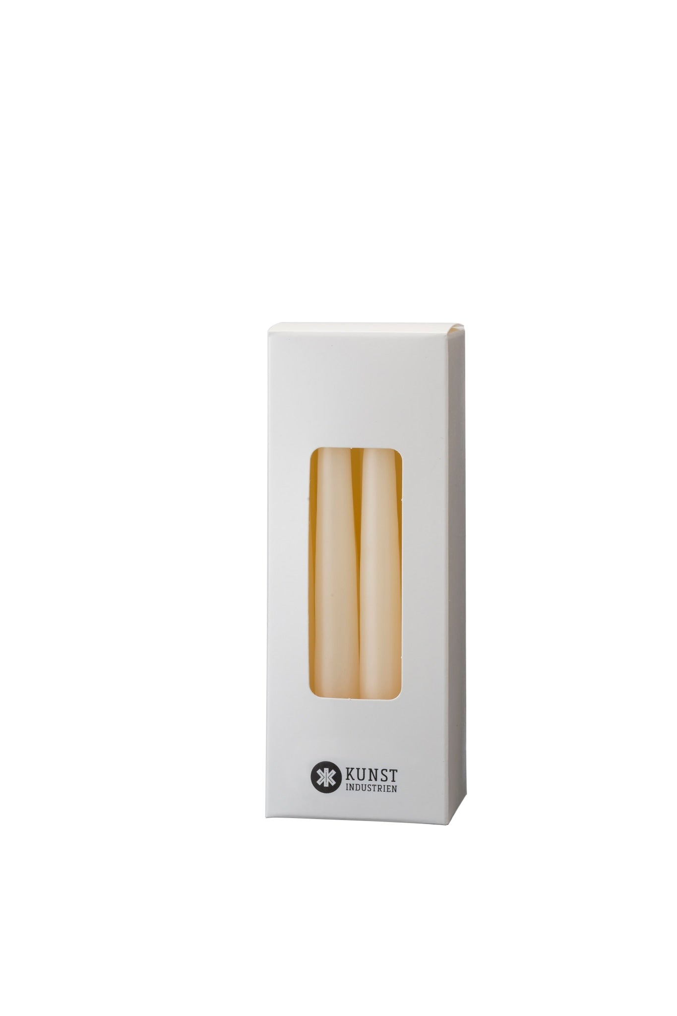 Small coloured candle, Ø=1.3 cm, giftbox w. 12 pcs. - Off-White #03