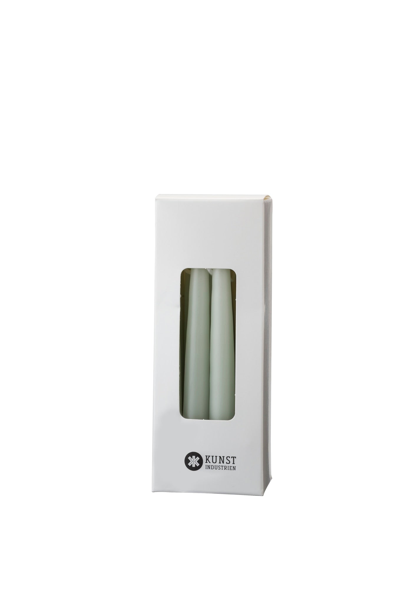 Kleine farbige Kerze, Ø=1,3 cm, Geschenkbox m. 12 Stk. - Helles Resedagrün Nr. 39