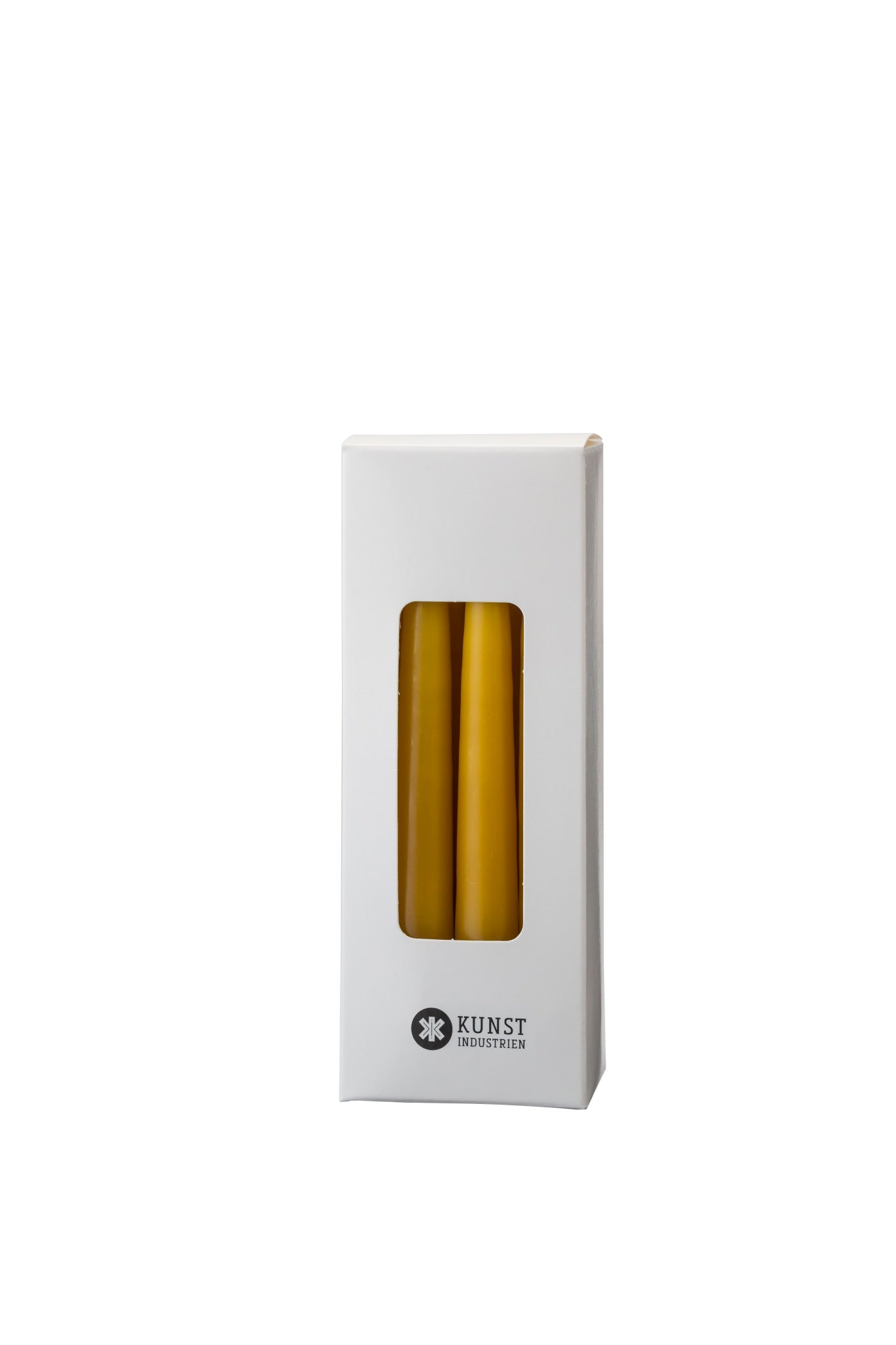 Small colored candle, Ø=1.3 cm, gift box w. 12 pcs. - Honey #69