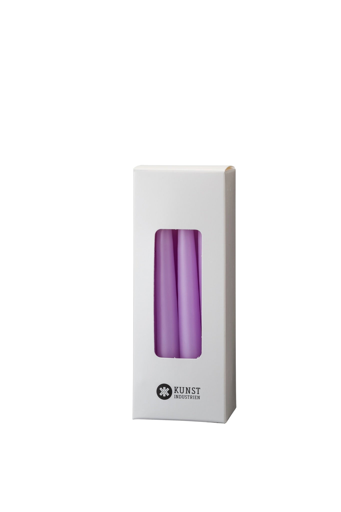Small colored candle, Ø=1.3 cm, gift box w. 12 pcs. - Pastel Purple #75