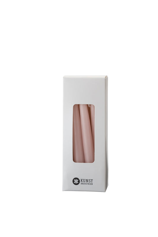 Small coloured candle, Ø=1.3 cm, giftbox w. 12 pcs. - Old Rose #83