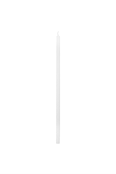 Italian Church Candles, Ø=0.9 cm H=27 cm 26 pcs in box - White