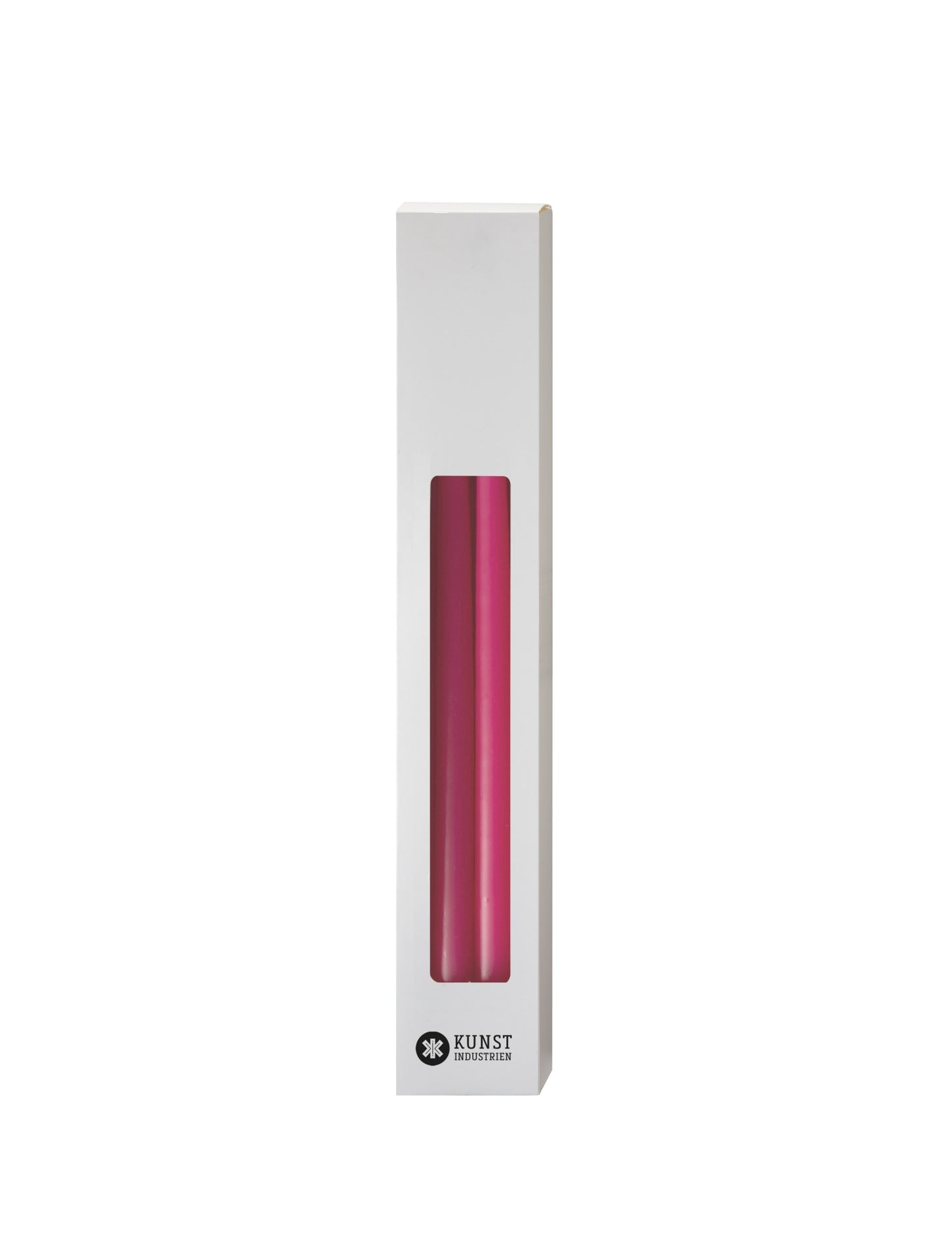 Slim colored candle, Ø=1.3 cm H= 28 cm gift box w. 12 pcs. - Cerise #19