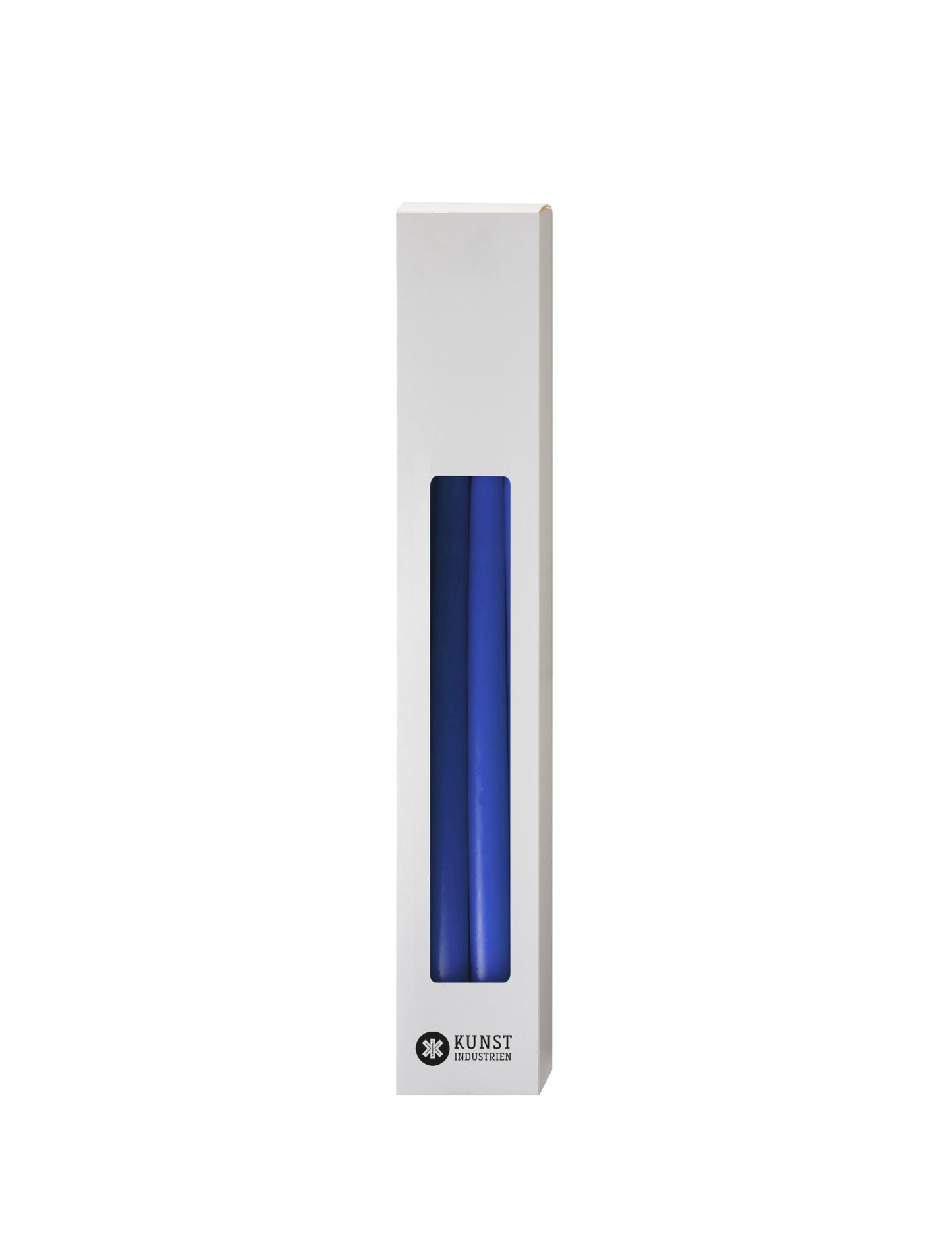 Slim colored candle, Ø=1.3 cm H= 28 cm gift box w. 12 pcs. - Cobalt Blue #23