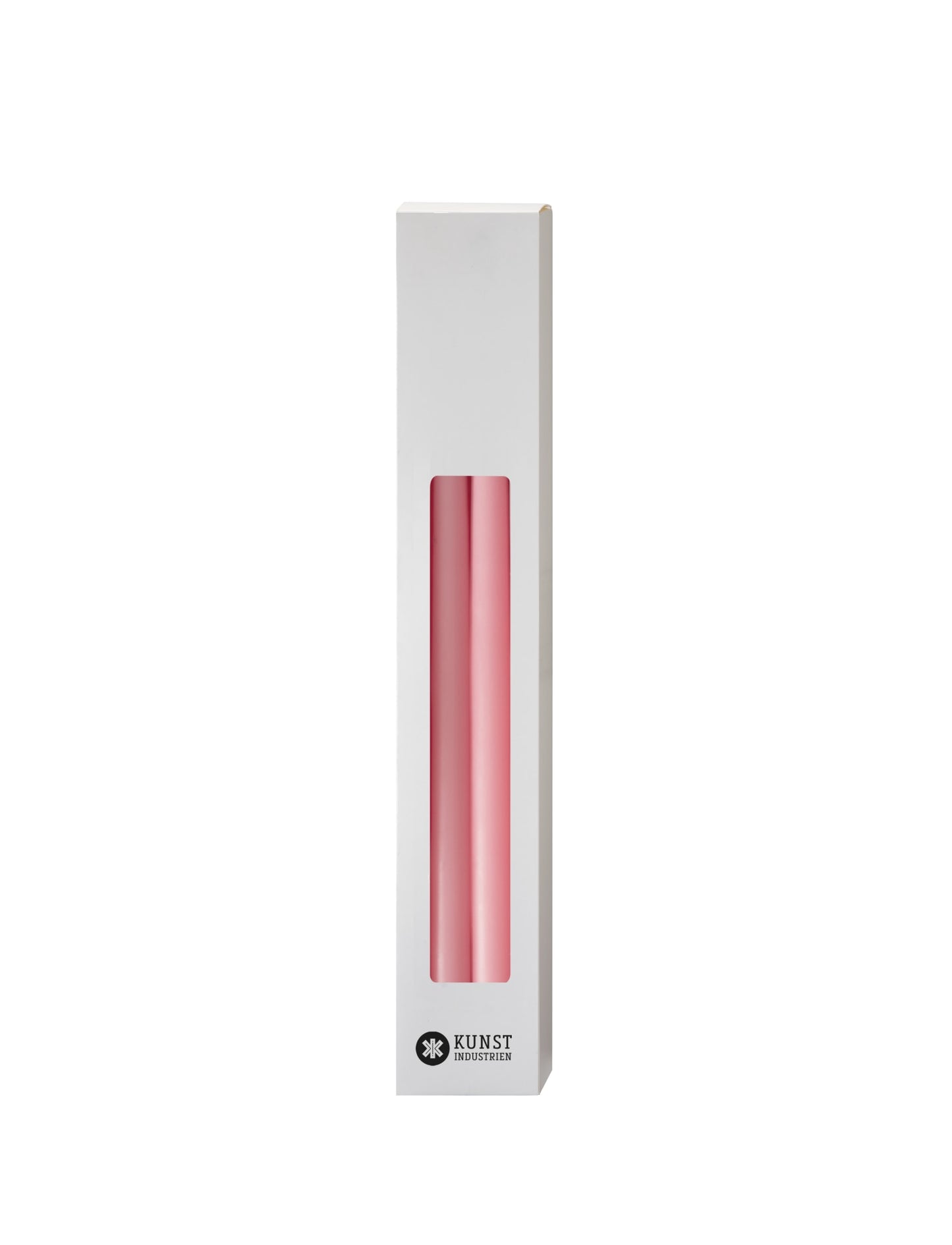 Slim colored candle, Ø=1.3 cm H= 28 cm gift box w. 12 pcs. - Pastel Rose #82