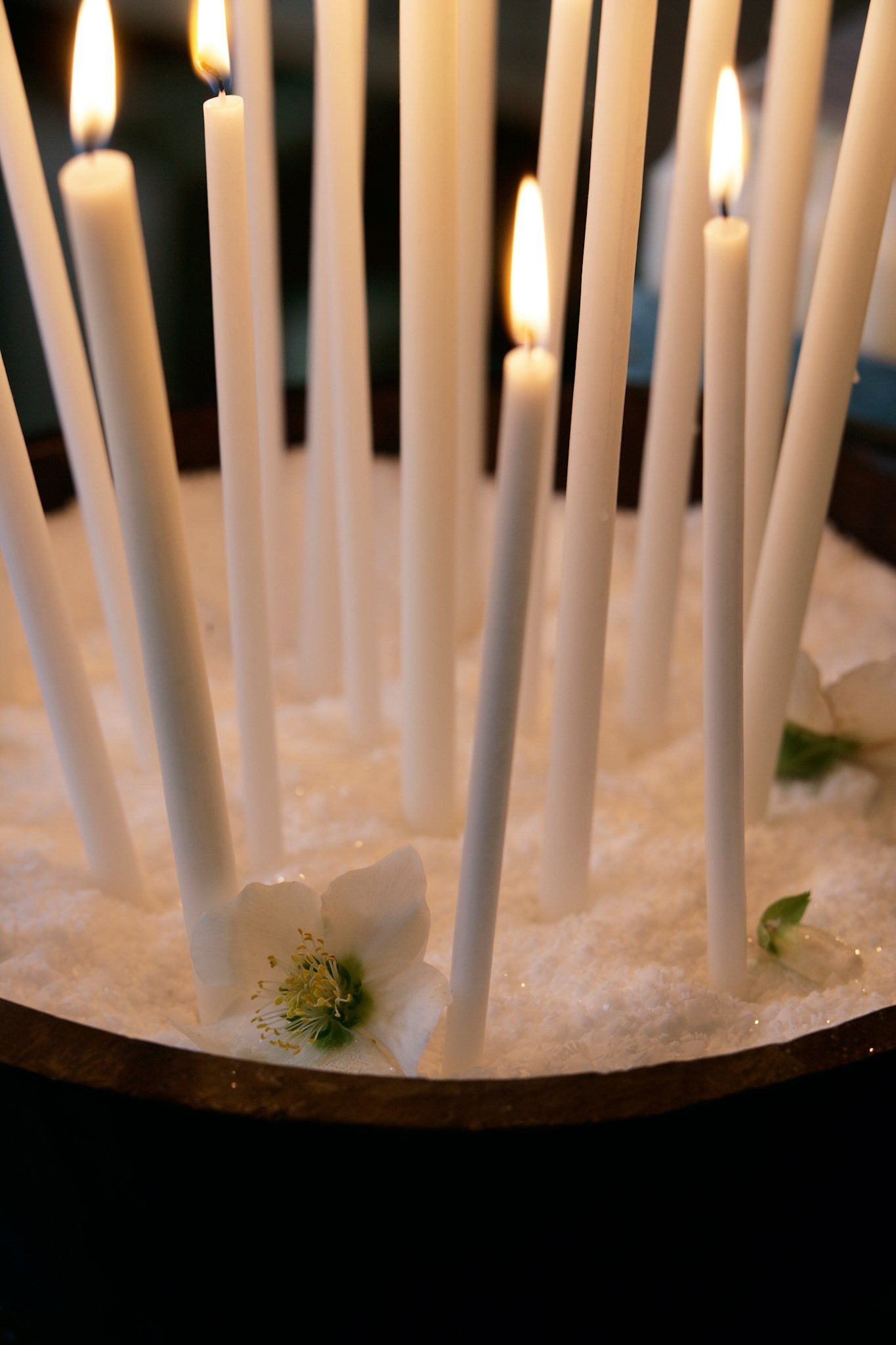 Italian Church Candles, Ø=0.9 cm H=27 cm 26 pcs in box - White