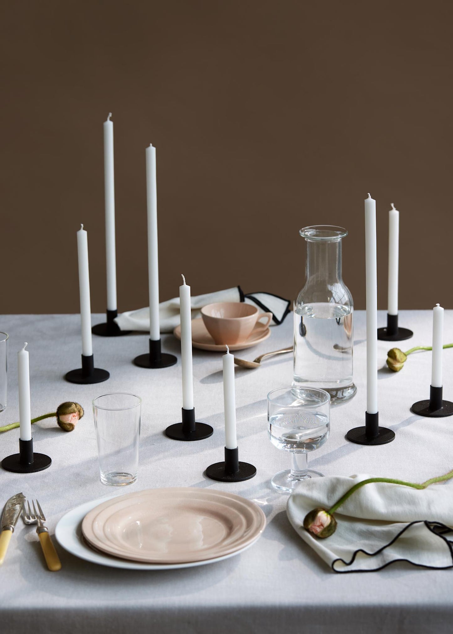 Italian Church Candles. Ø=1.3 cm. H=13 cm 12 pcs in box - White