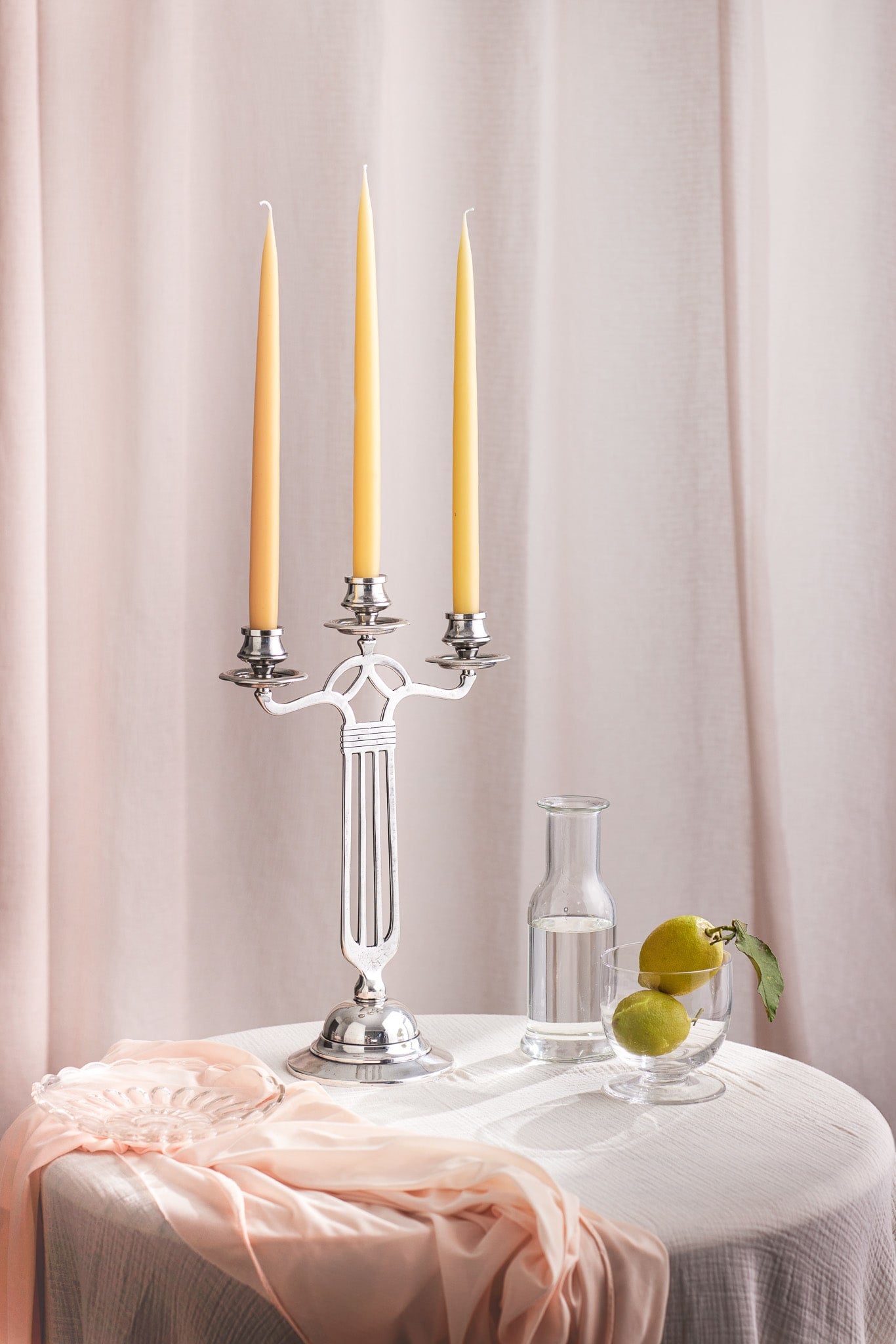 Italian "Lyre" 3-branch Candelabra (2.3 cm candle) -