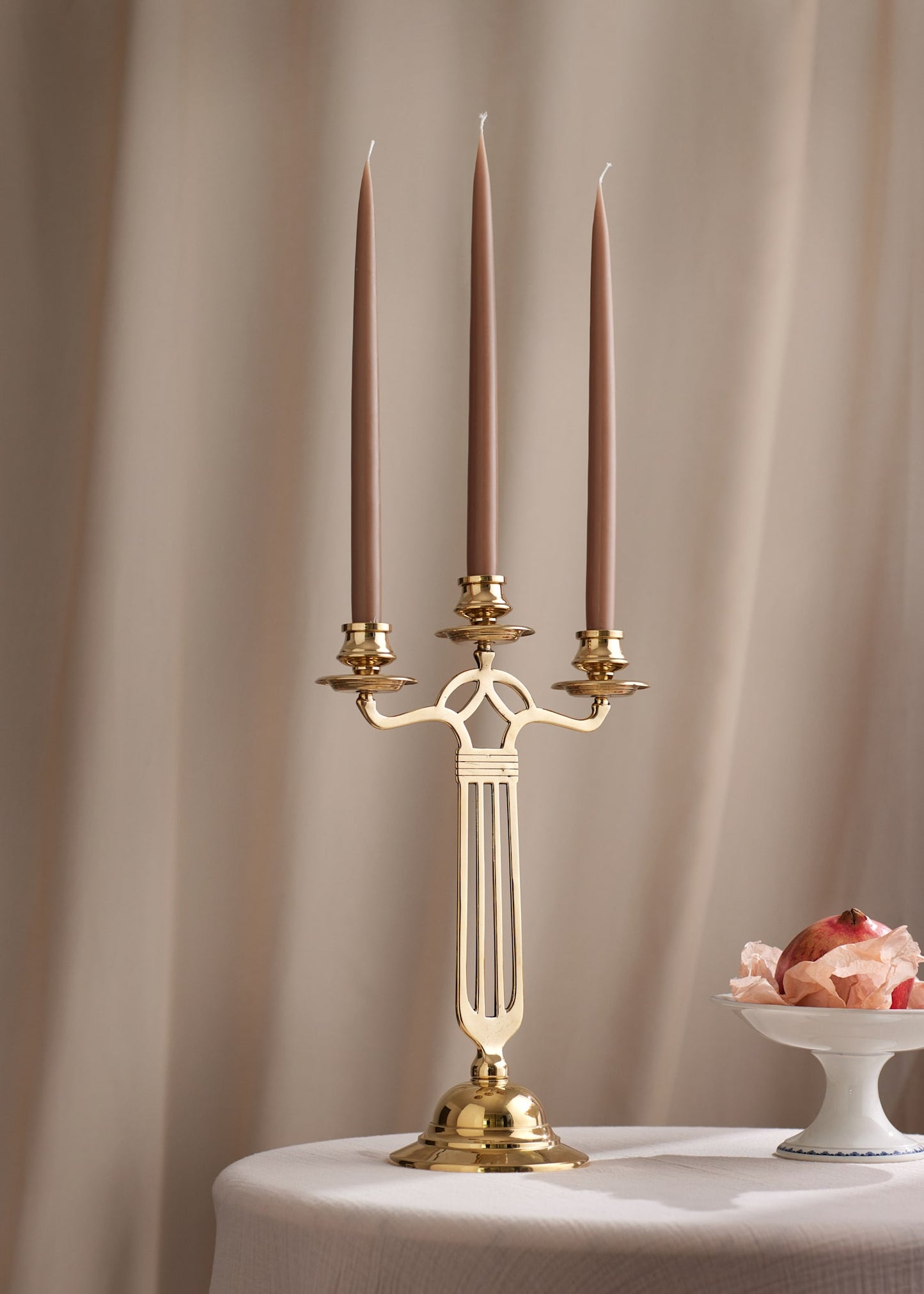 Italian "Lyre" 3-branch Candelabra (2.3 cm candle) -