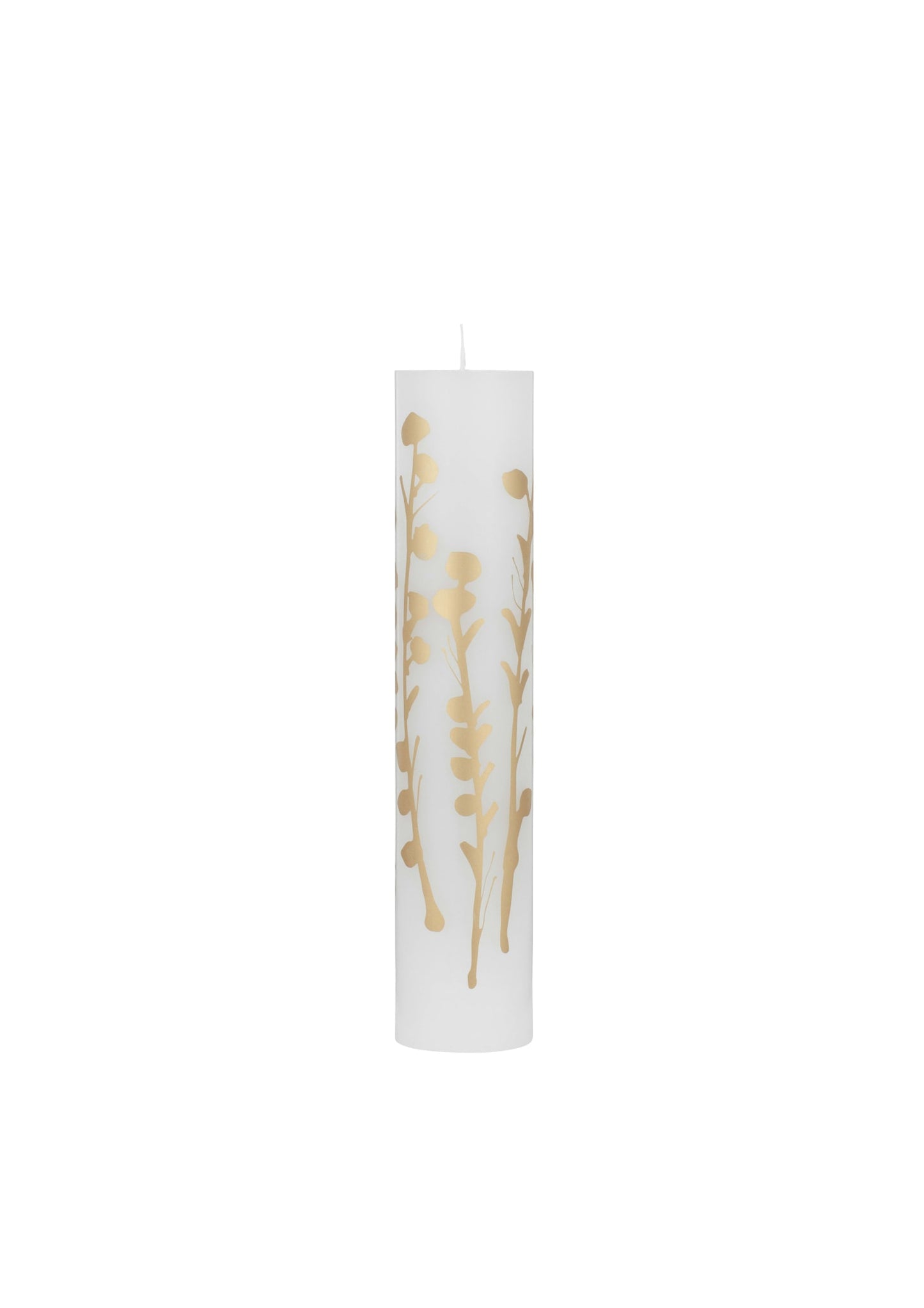 Abstract Flowers - Wild Flowers - Wax Altar Candles 5 cm x 25 cm - Gold
