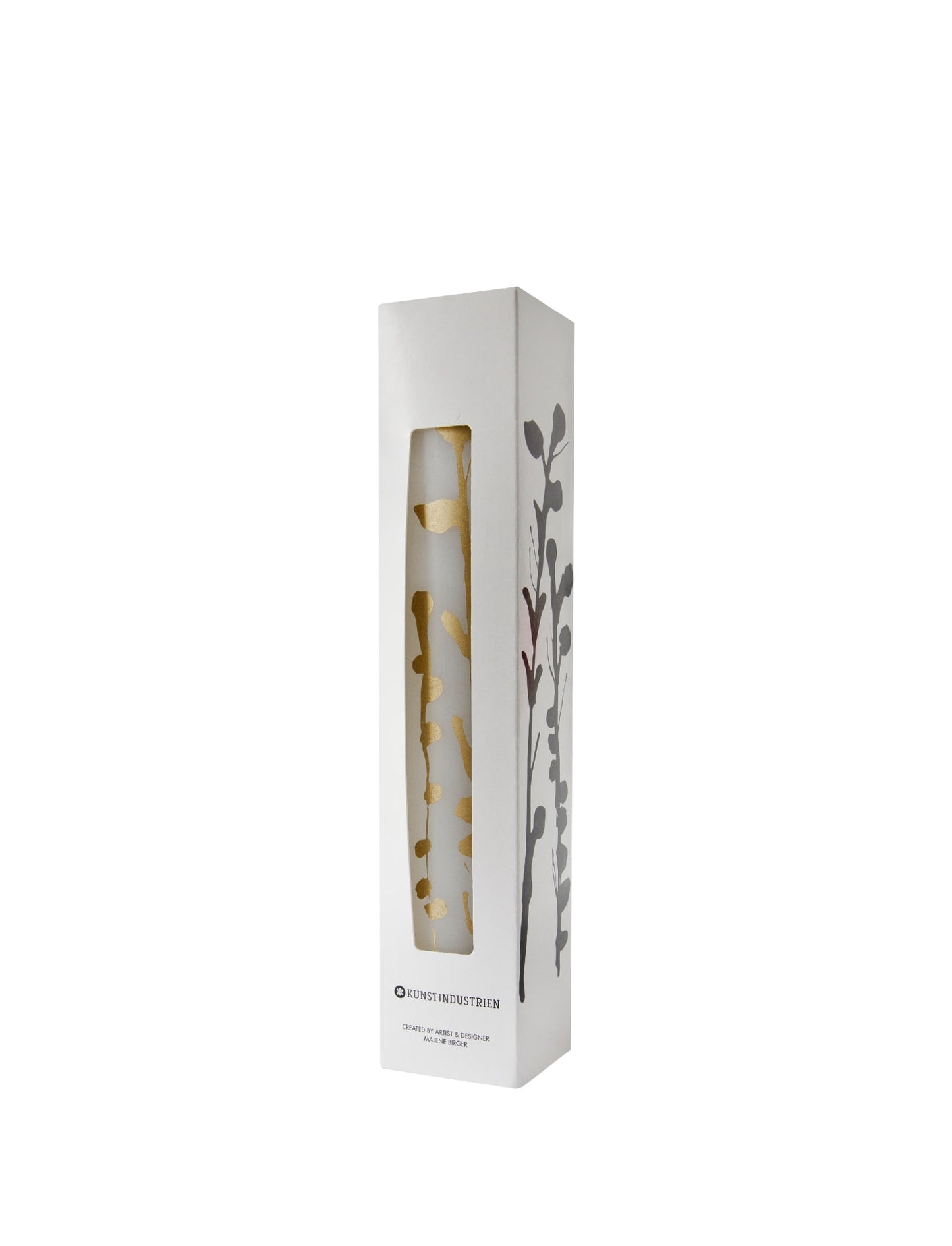 Abstract Flowers - Wild Flowers - Wax Altar Candles 5 cm x 25 cm - Gold