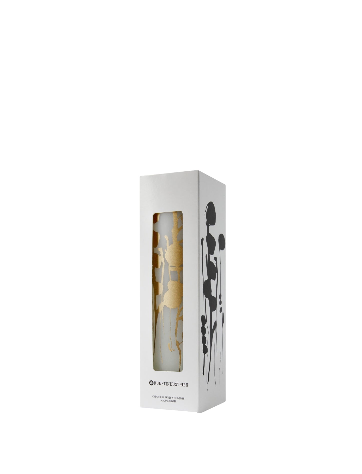 Abstract Flowers - Wild Flowers - Wax Altar Candles 6 cm x 20 cm - Gold