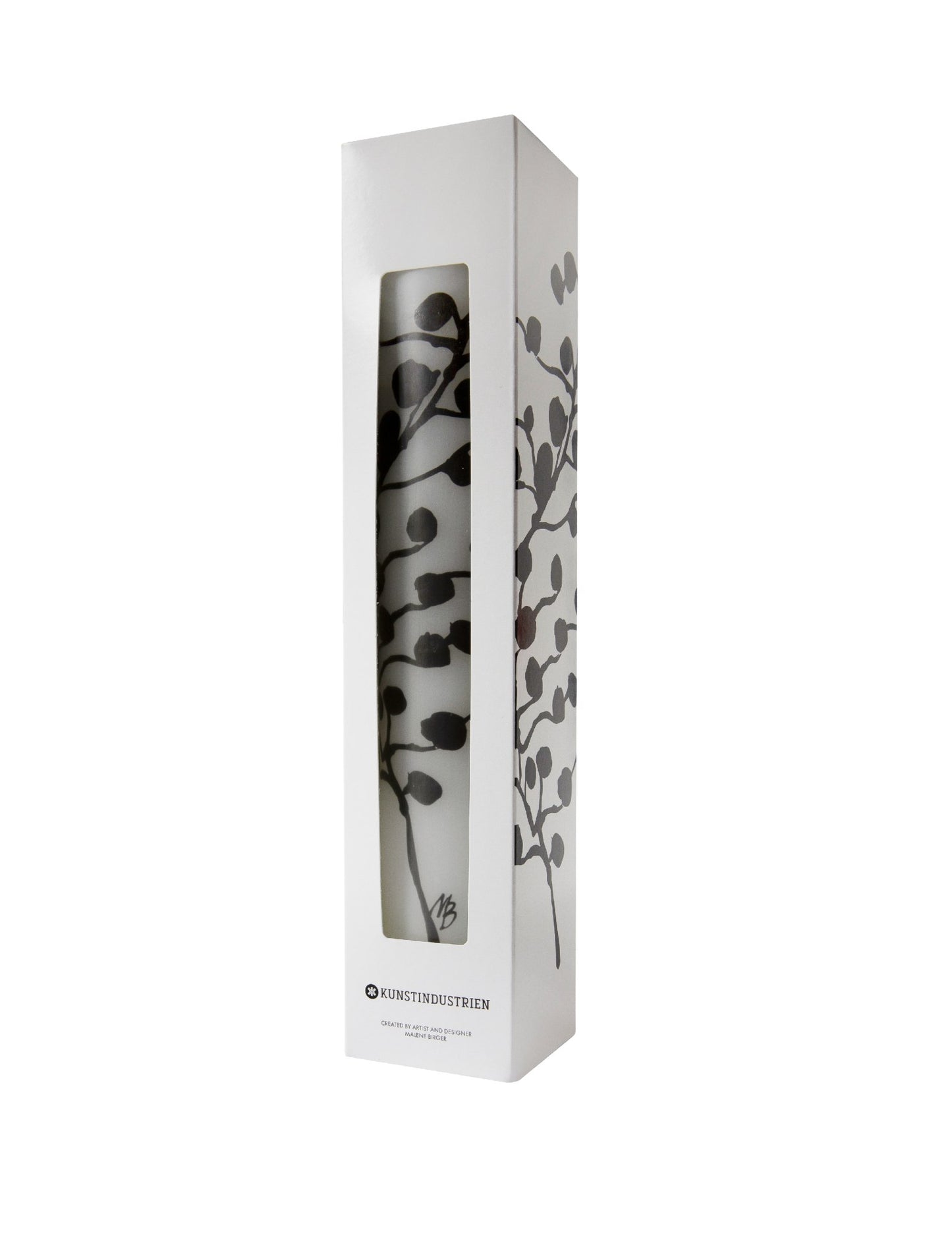 Abstract Flowers - Wild Flowers - Wax Alter Candles 6 cm x 30 cm - Black