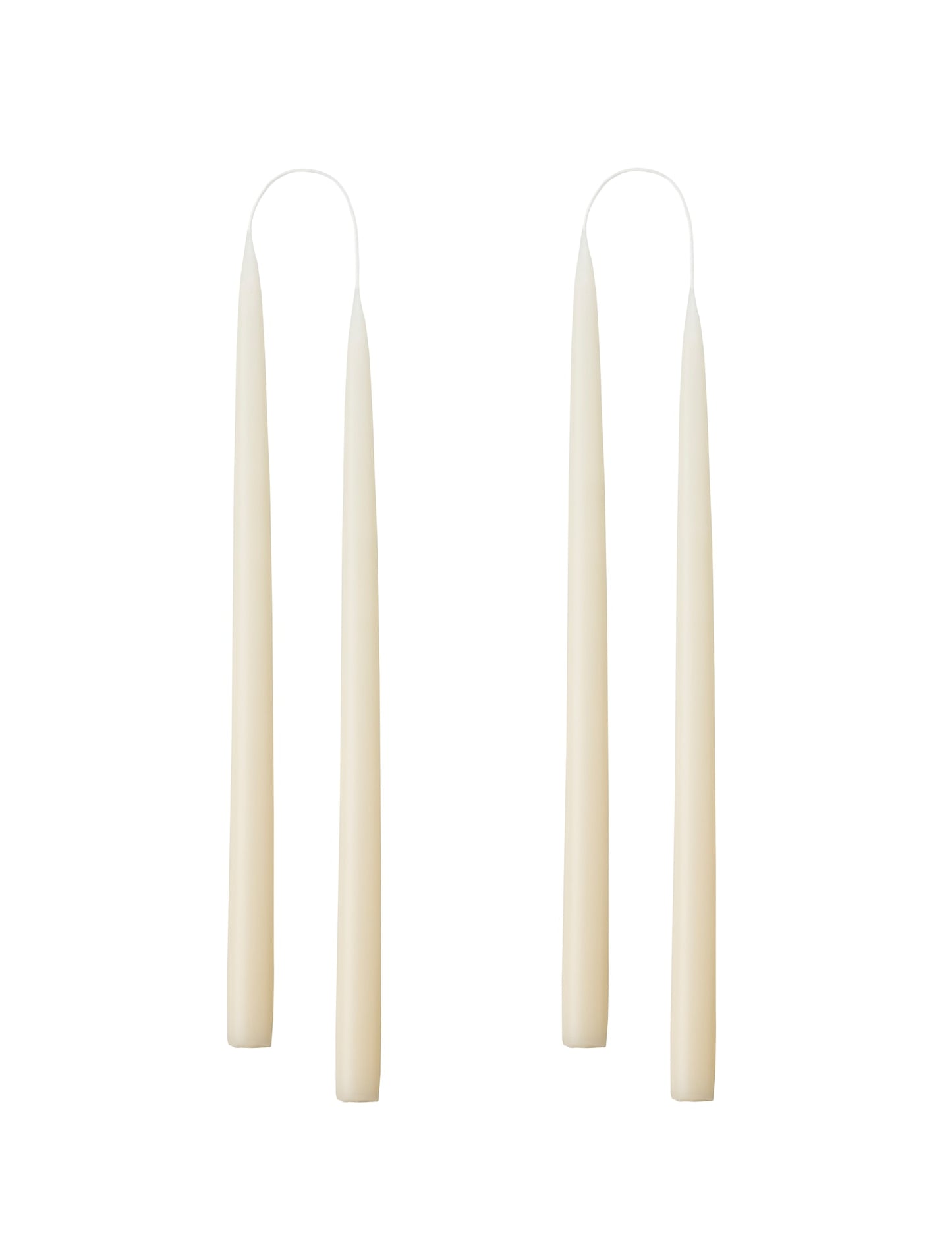 Hand dipped, dyed candle, in 4 pack - 2.2x35 cm - Off-White #03