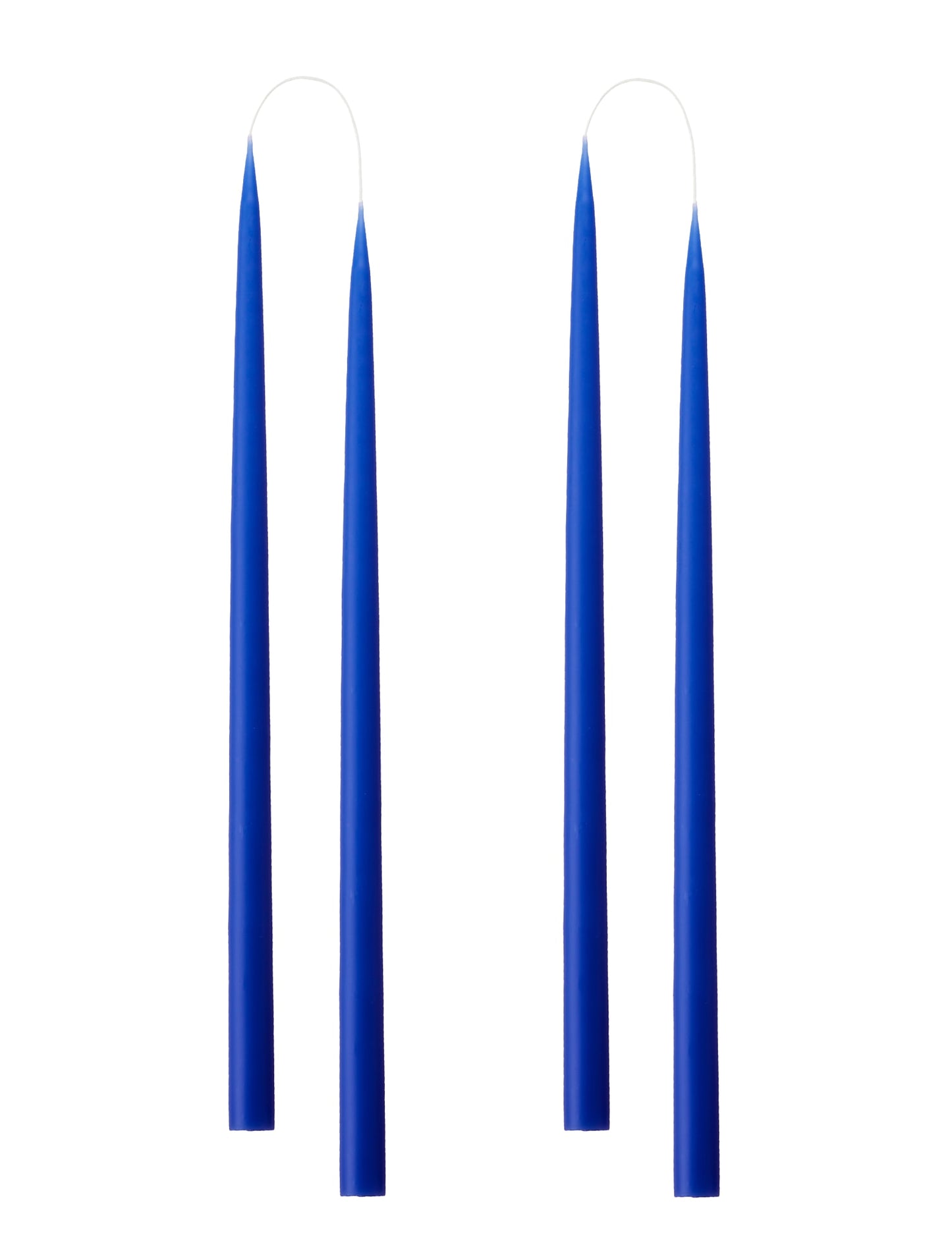 Von Hand getauchte, gefärbte Kerze, im 4er-Pack – 2,2 cm x 45 cm – Cobolt Blue #23