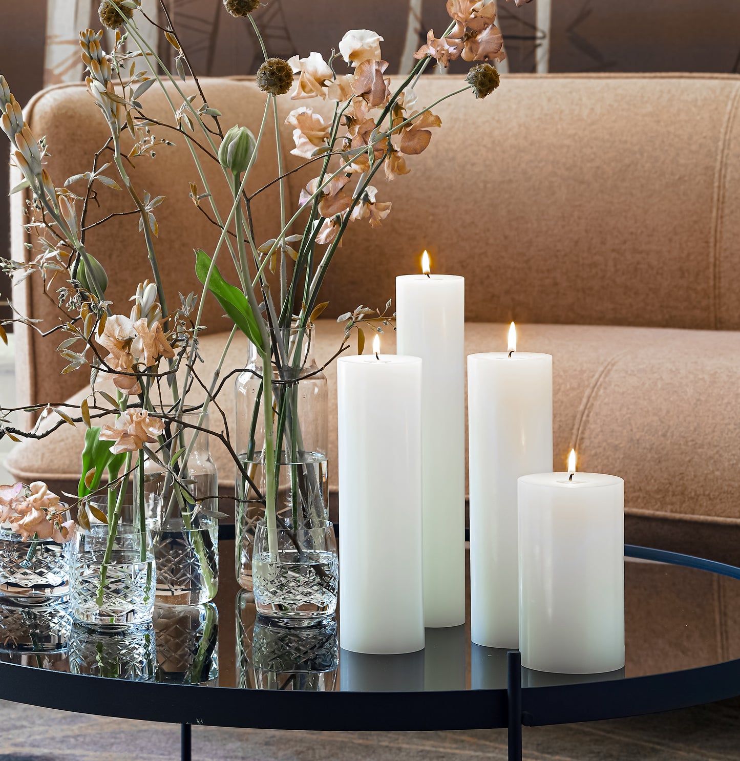 Wax Altar Candles. Ø=7 cm. H=24 cm. EN 15426 - White