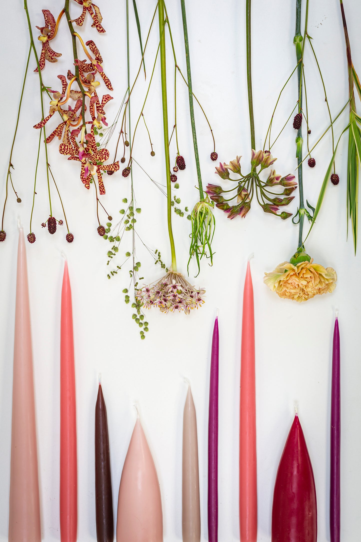 Colored Cone-Shaped Candles - ø-6.5 cm, length 16 cm - 2-pack - Dark Red #11