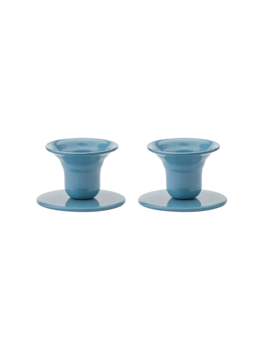 The Bell Candlestick (2,3 cm Kerze) – 2er-Pack – Küchenblau