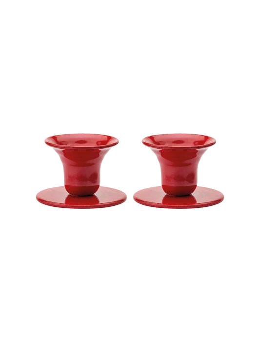 The Bell Candlestick (2,3 cm Kerze) – 2er-Pack – Rot