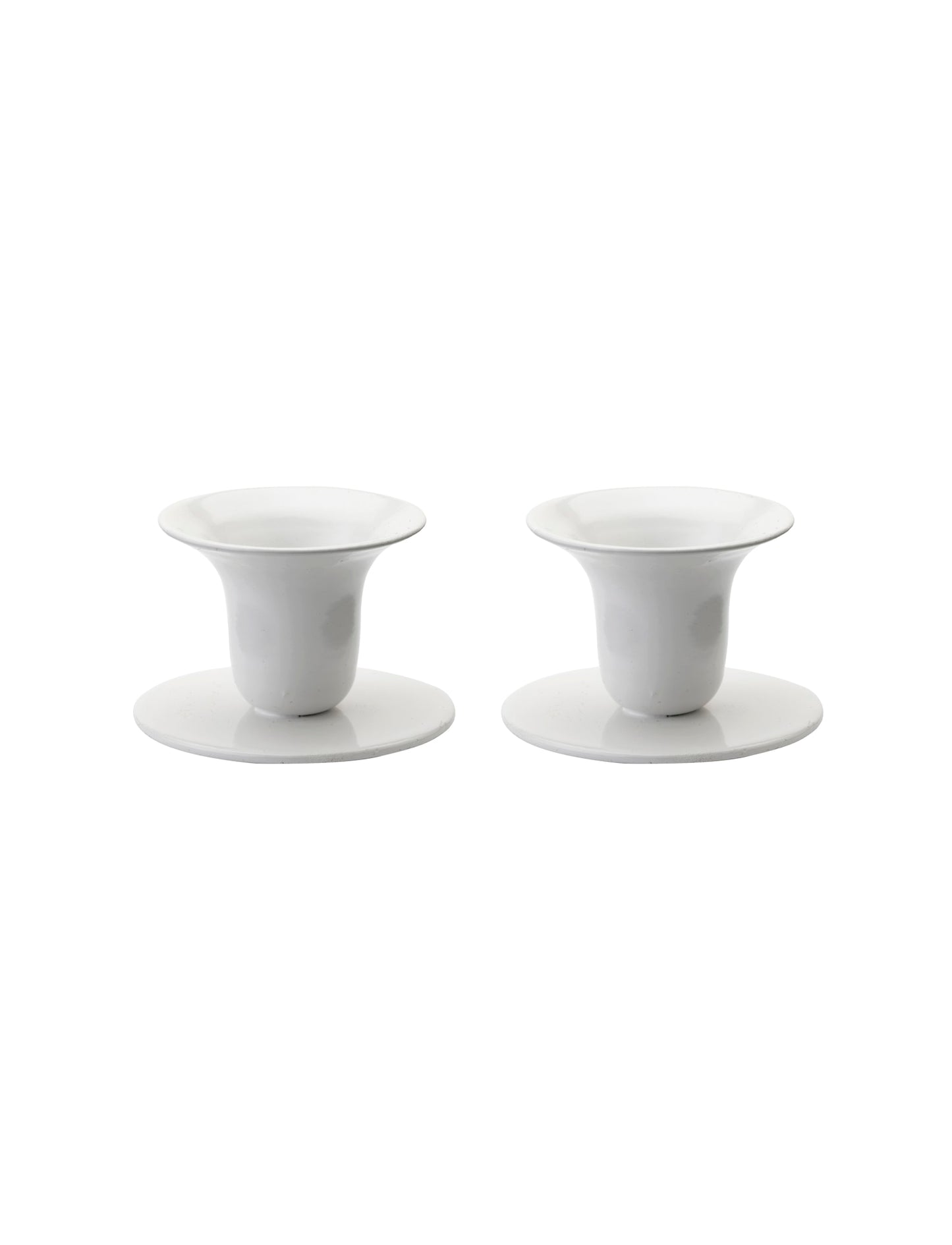 The Bell Candlestick (2,3 cm Kerze) – 2er-Pack – Weiß