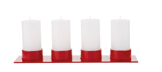 The Square, for 4 candles (6 cm candle) - Red