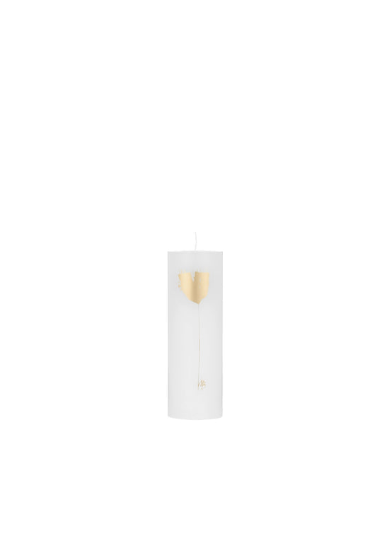 Abstract Flowers - Poppy Flowers - Wax Alter Candles 5 cm x 15 cm - Gold