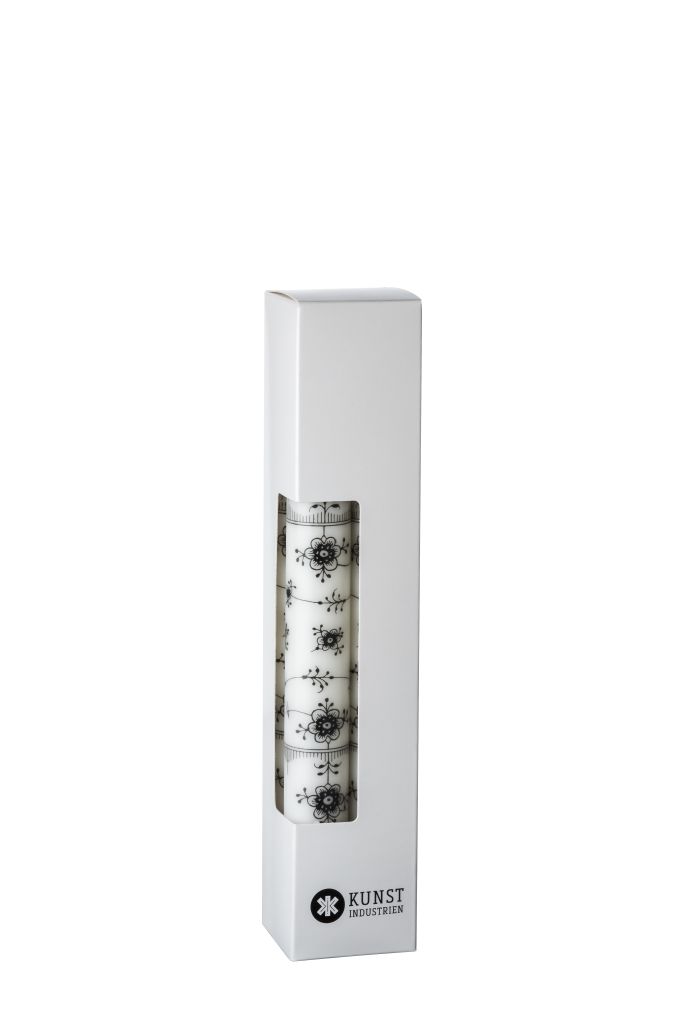 Classic Candles. Ø=2.3 cm. Gift box w. 8 pcs - Black Fluted