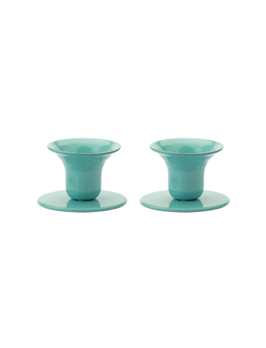 The Bell Candlestick (2,3 cm candle) - 2 pack - Turqouise