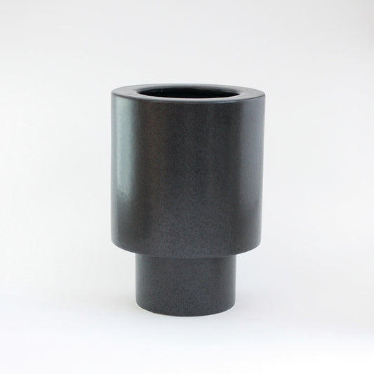 Ads-Anna-Vase - Dark Grey with Dots