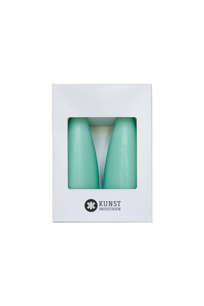 Farbige kegelförmige Kerzen – ø-6,5 cm, Länge 16 cm – 2er-Pack – Mintgrün #30