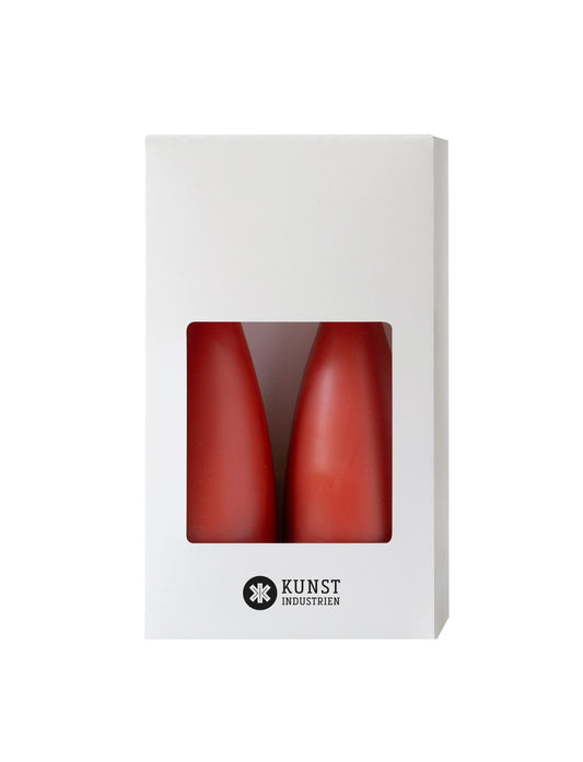 Farbige kegelförmige Kerzen – ø-6,5 cm, Länge 20 cm – 2er-Pack – Rost Nr. 47
