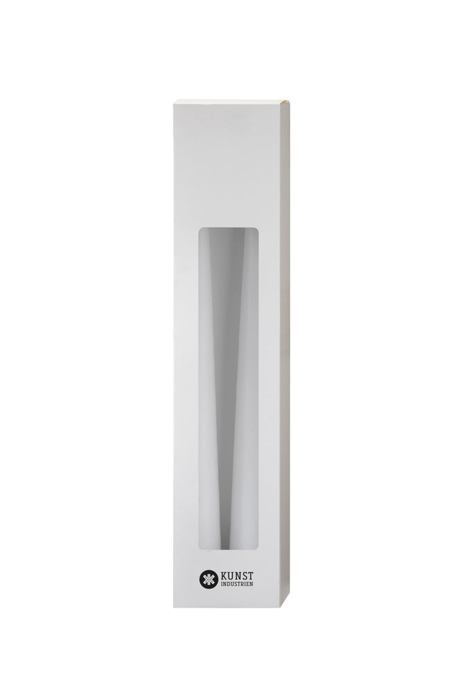 Dekokerze (40 cm) – 2er-Pack – Weiß #01