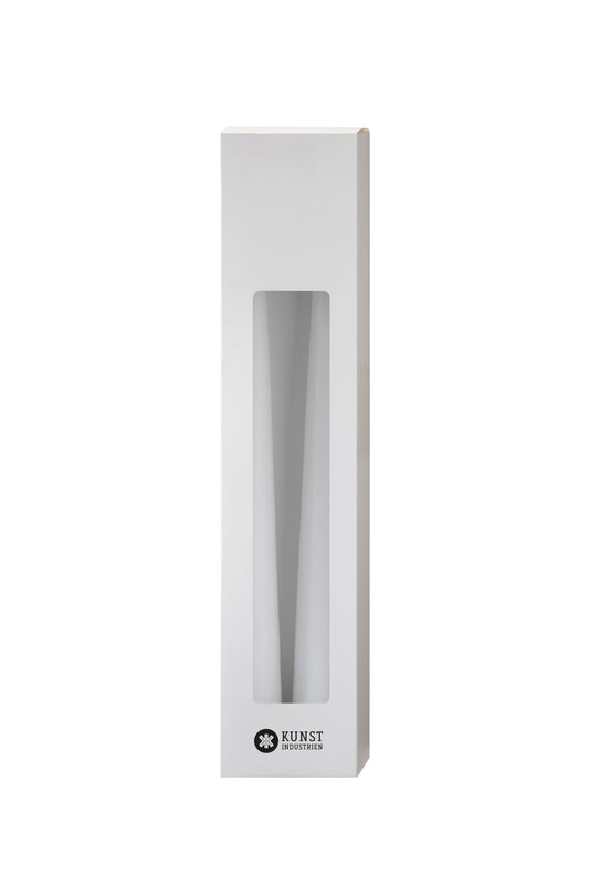 Dekokerze (40 cm) – 2er-Pack – Weiß #01