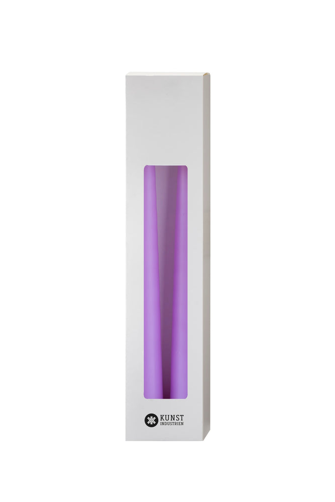 Dekokerze (40 cm) – 2er-Pack – Pastellviolett #75