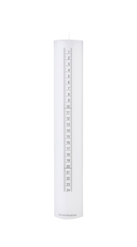 December Candle. 5 x 30 cm. w. RSPO Stearin. EN 15426 - Measure Tape